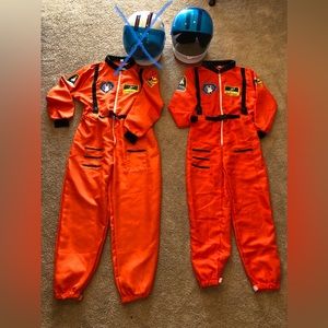 4 space suits and 1 helmet – adult costumes